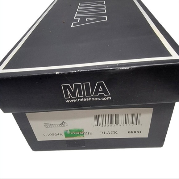 MIA Marjorie black quilted Ballet flat shoes size 8M Bow Closed toe C19564A - Picture 8 of 10